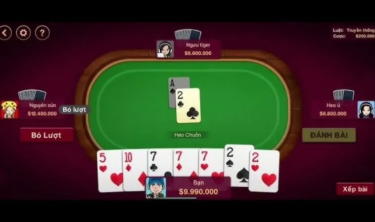 Bàn chơi Tiến Lên Miền Nam tại Fun88