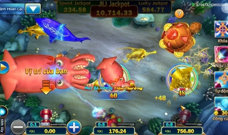 Giao diện chơi Vua Bắn Cá tại Fun88